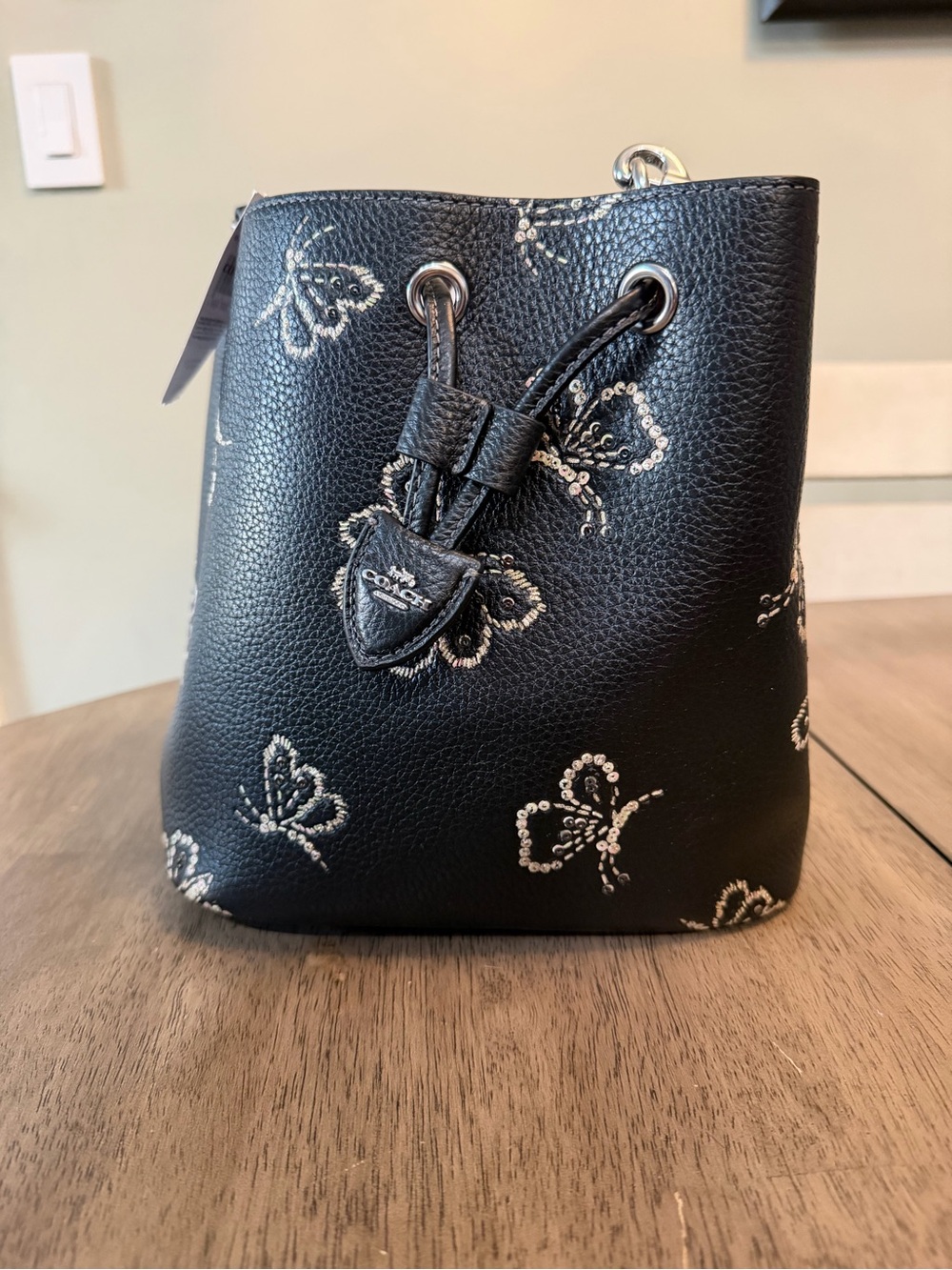NWT Coach Rowan Bucket Bag with butterfly print
